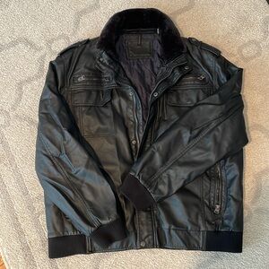 Calvin Klein Men’s XL vegan leather bomber jacket